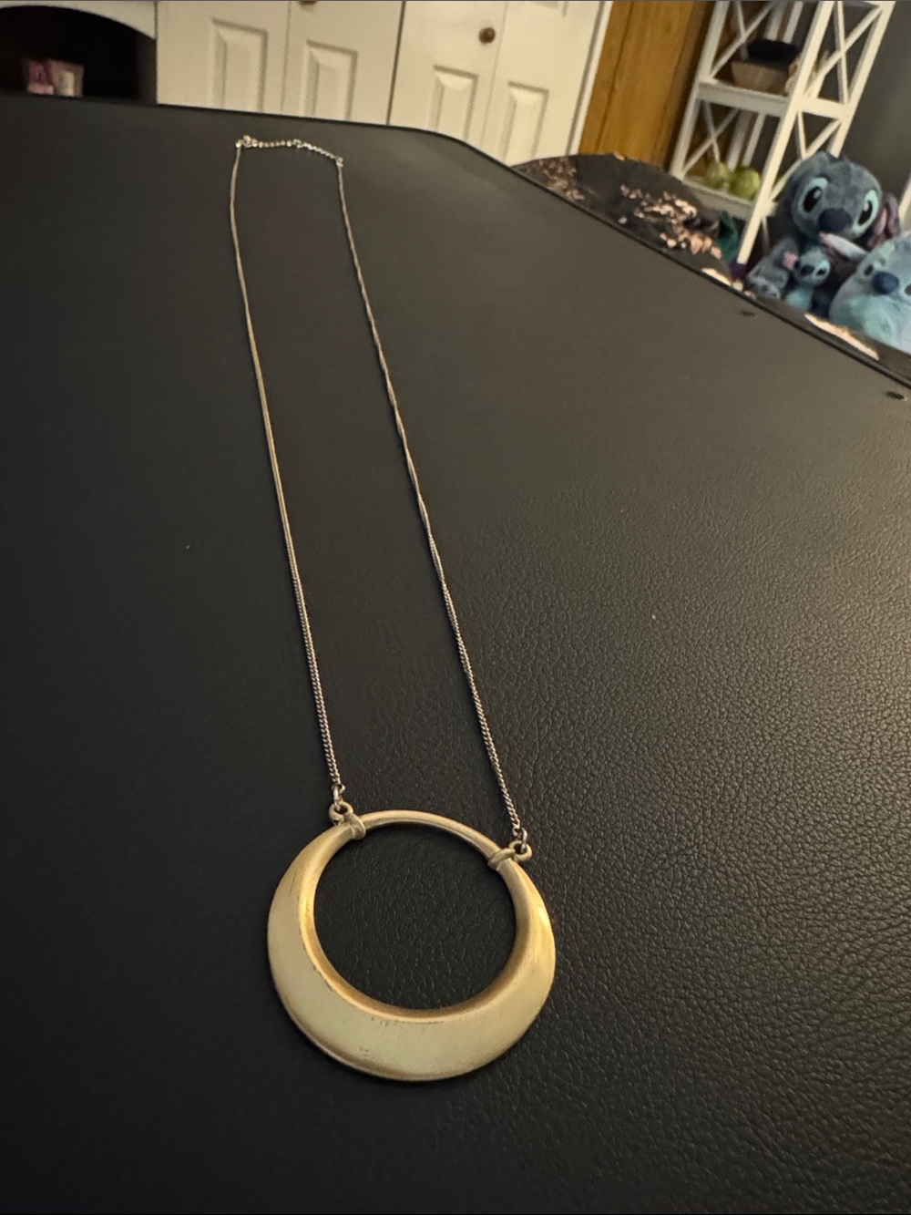 Old Navy Gold Crescent Pendant Necklace